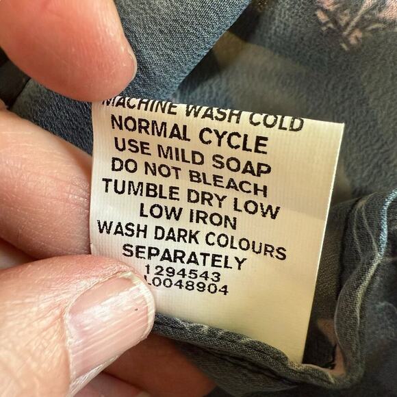 Eshakti Blouse Button Up 4XL Ballet Print Flared Sleeves Relaxed Comfort Whimsy - Picture 6 of 9